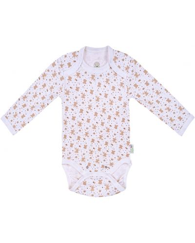 Body Bio Baby - bumbac organic, 62 cm, 3-4 luni, alb-bej - 1