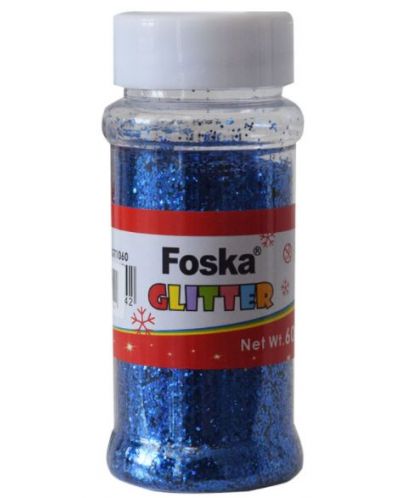Sclipici Foska - 60 gr, albastru - 1