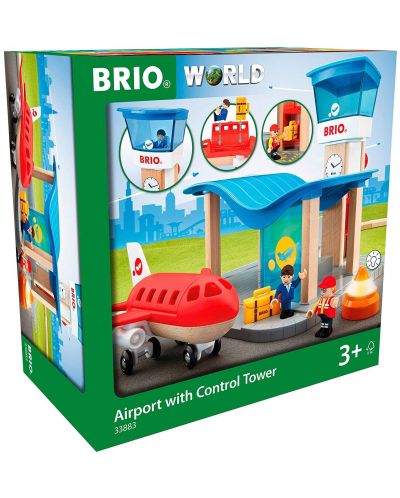 Set de joaca din lemn Brio World - Aeroport cu turn de control - 6