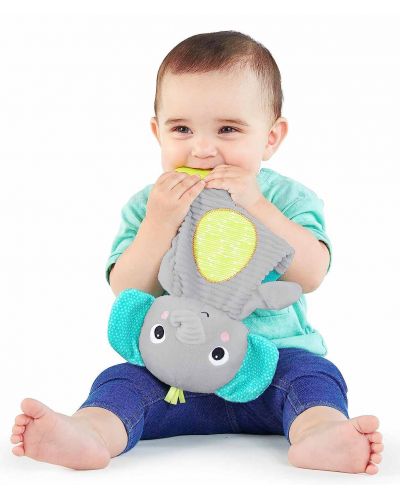 Jucărie de jucărie Bright Starts - Snuggle & Teethe - Elefant - 3