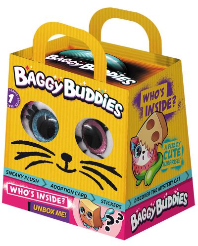 Jucarie de plus surpriza Baggy Buddies - Pisica, asortiment - 1