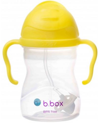 Sticlă cu pai pentru bebeluși b.box - Sippy cup, 240 ml, Lemon - 2