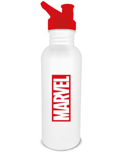 Sticlă de apă Pyramid Marvel: Marvel Logo (White), 700 ml	 - 1