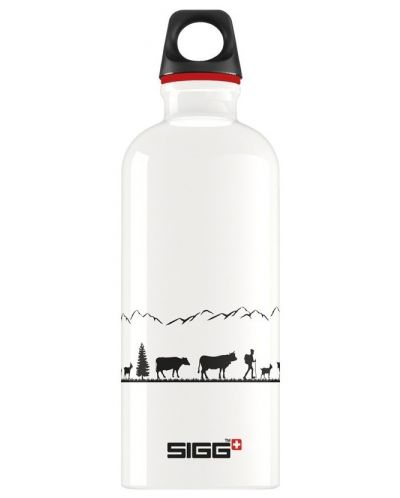 Sticlă de apă Sigg – Swiss Craft, 0.6 L, albă - 1