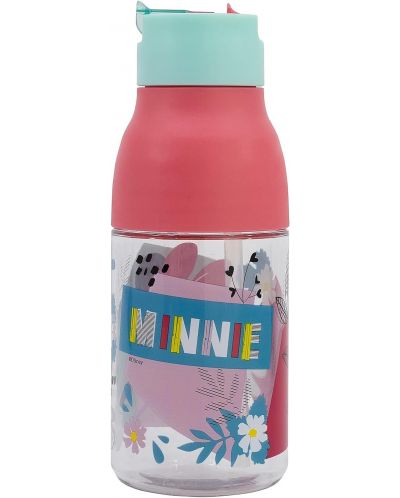 Sticlă din tritan Stor Minnie Mouse - 420 ml, deschidere dubla - 2