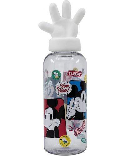 Sticlă cu figurină 3D Stor Mickey Mouse - Fun-Tastic, 560 ml - 2