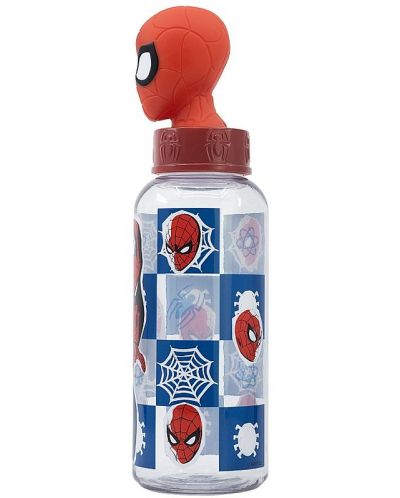 Sticlă cu figurină 3D Stor Spider-Man - Midnight Flyer, 560 ml - 3