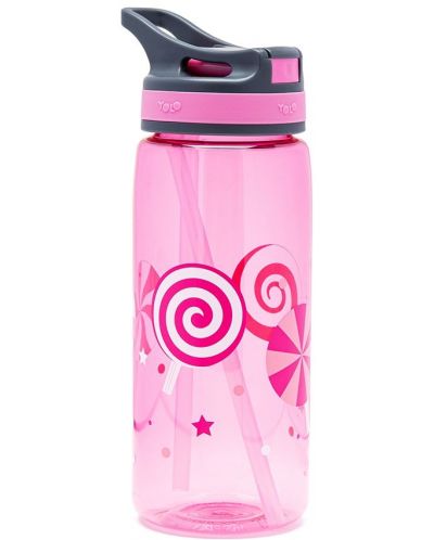 Sticlă pentru apă YOLO - 550 ml, Lollipop - 1
