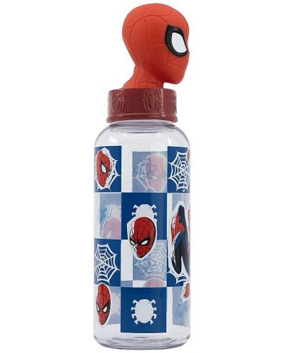 Sticlă cu figurină 3D Stor Spider-Man - Midnight Flyer, 560 ml - 2