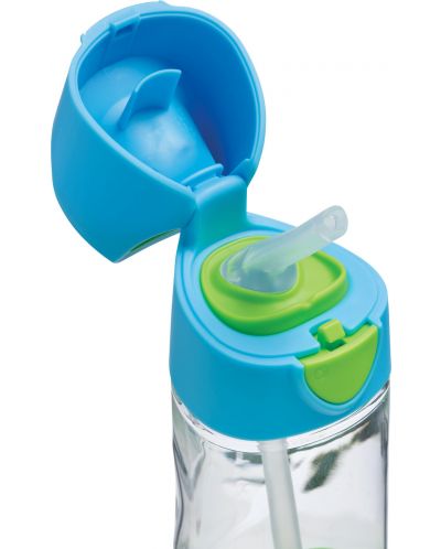 Sticlă cu pai pentru bebeluși b.box - Tritan, Ocean breeze, 450 ml - 4