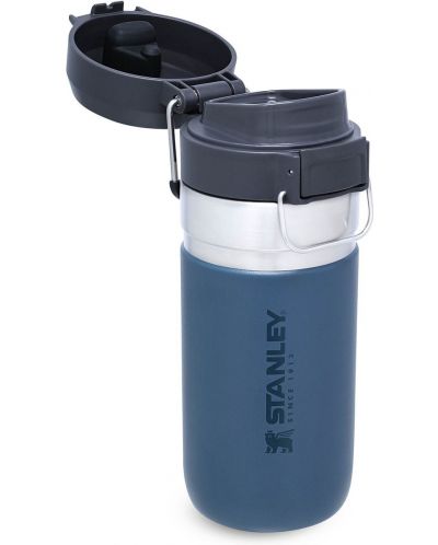 Sticlă de apă Stanley Go - Quick Flip, 0.47 L, albastru inchis - 2