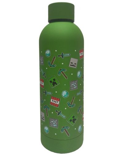 Sticlă de apă Kids Euroswan - Minecraft Icon Green, 500 ml	 - 1
