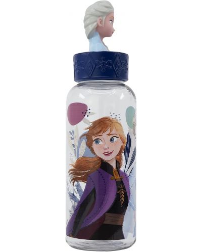 Sticlă cu figurină 3D Stor Frozen - Trust the Journey, 560 ml - 2