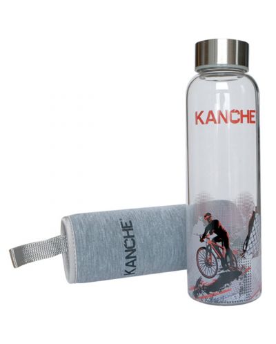 Sticla de apa Kanche - bicicleta mea, din sticla, 500 ml - 1