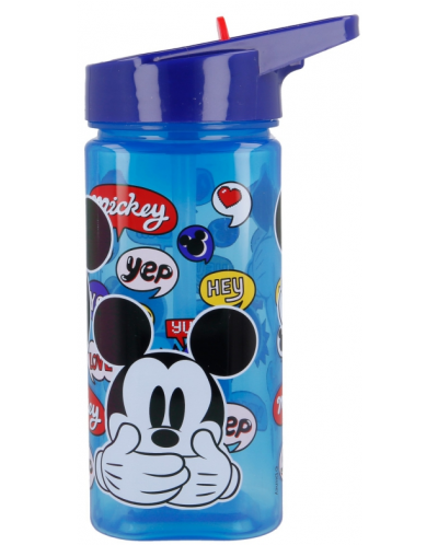 Sticlă cu pai Stor - Mickey, 530 ml - 2