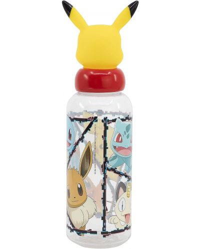 Sticlă cu figurină 3D Stor Pokémon - 560 ml - 2