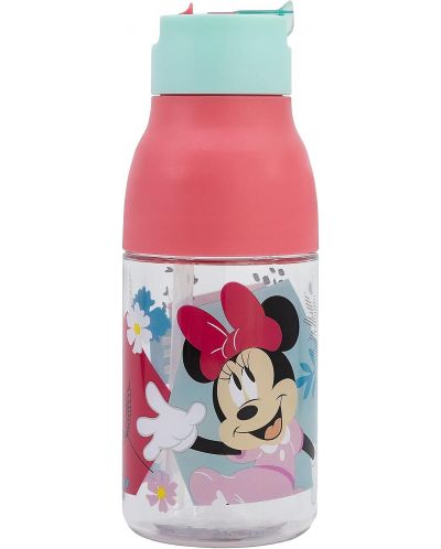 Sticlă din tritan Stor Minnie Mouse - 420 ml, deschidere dubla - 1