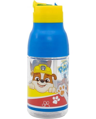 Sticlă din tritan Stor Paw Patrol - Pup Power, 420 ml, deschidere dubla - 2