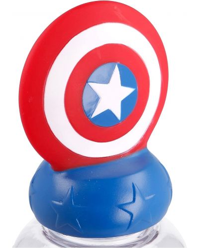 Sticlă cu figurină 3D Stor Avengers - Invisible Force, Captain America, 560 ml - 3