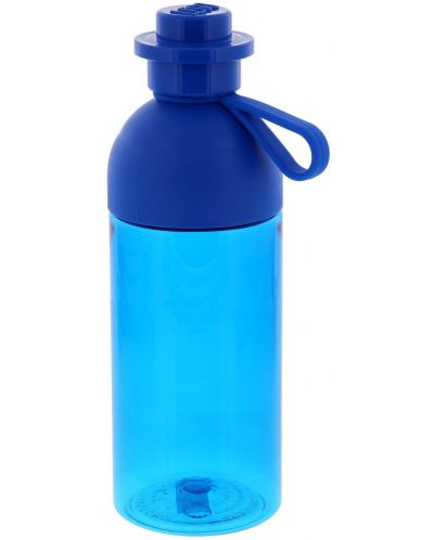 Sticla pentru apa Lego - transparenta, albastra, 0.5L - 1