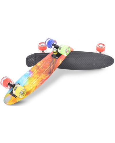 Skateboard Byox - benzi desenate, LED 22'' - 1