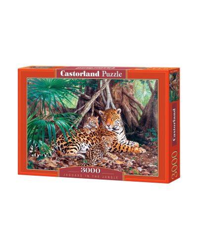 Puzzle Castorland de 3000 piese - Jaguari in jungla - 1