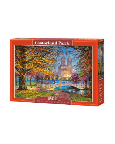 Puzzle Castorland de 1500 piese - Plimbare toamna, Central Park - 1