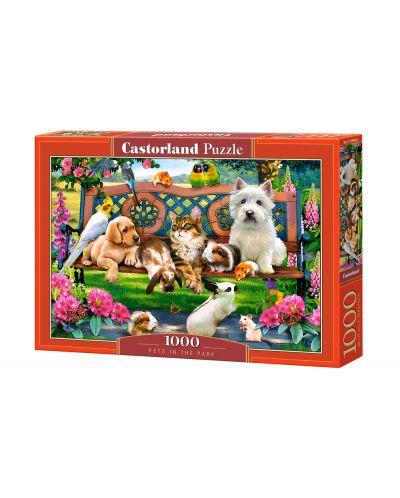 Puzzle Castorland de 1000 piese - Animale de companie in parc, Howard Robinson - 1