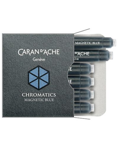 Rezerve stilou Caran d'Ache Chromatics –  Albastru magnetic, 6 bucati - 1