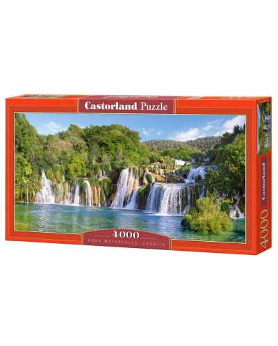 Puzzle panoramic Castorland de 4000 piese - Cascade in Krka, Croatia - 1