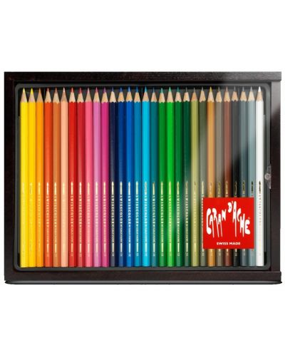 Creioane acuarele colorate Caran d'Ache Swisscolor – 30 de culori - 1