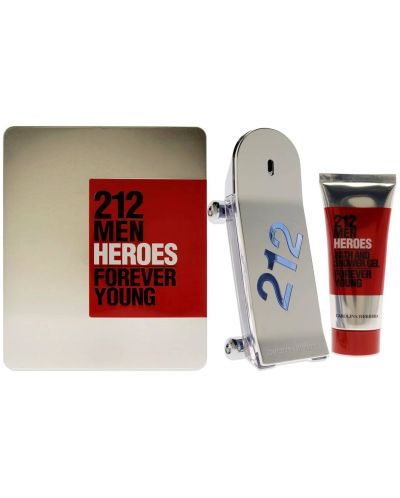 Carolina Herrera Set 212 Men Heroes - Apă de toaletă și Gel de duș, 90 + 100 ml - 1
