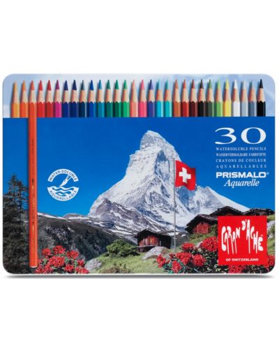 Creioane acuarele colorate Caran d'Ache Prismalo – 30 de culori - 1