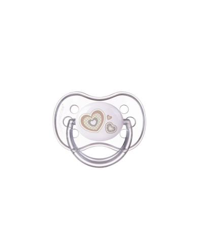 Suzetă de silicon Canpol Newborn Baby, în formă de cireș, 6-18 luni, albă - 1