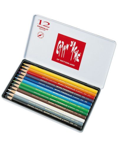 Creioane acuarele colorate Caran d'Ache Prismalo – 12 culori - 2