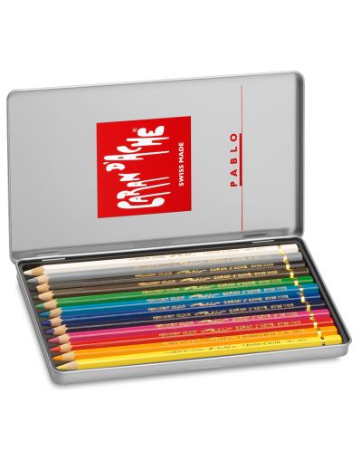 Creioane acuarele colorate Caran d'Ache Pablo – 12 culori - 2