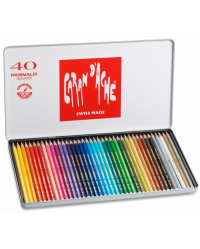 Creioane acuarele colorate Caran d'Ache Prismalo – 40 de culori - 2