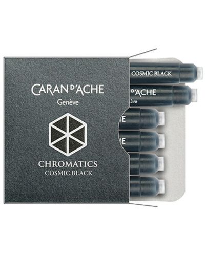 Rezerve pentru stilou Caran d'Ache Chromatics – Negru, 6 bucati - 1