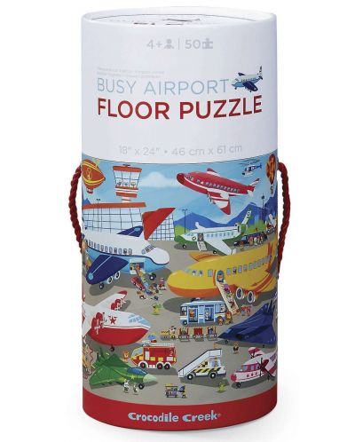 Puzzle pentru copii Crocodile Creek de 50 piese - La aeroport - 1