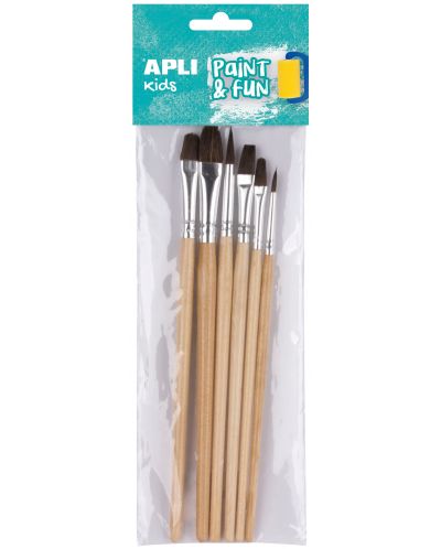 Set pensule pentru desen APLI - 6 bucati, par natural - 1