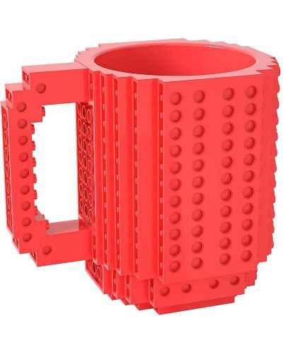 Cana cu blocuri Lego Think Geek - Roșu, 350 ml - 1