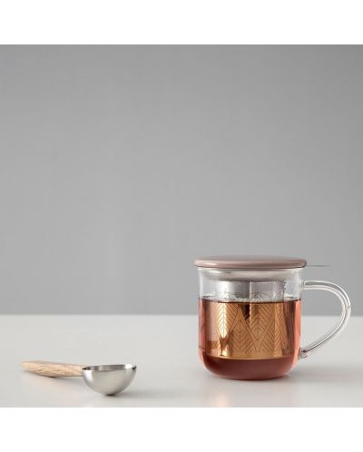 Ceașcă de ceai cu strecurătoare Viva Scandinavia - Minima, 400 ml, cu capac maro - 7