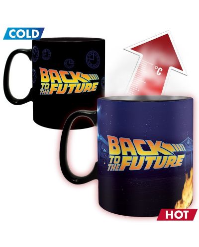 Cana cu efect termic ABYstyle Movies: Back to the Future - Time Machine, 460 ml - 2