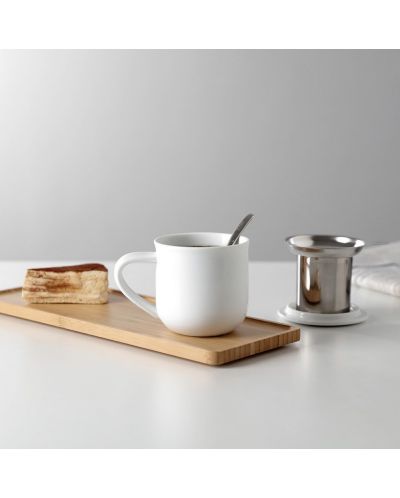 Ceașcă de ceai cu strecurătoare Viva Scandinavia - Minima Pure White, 350 ml - 5