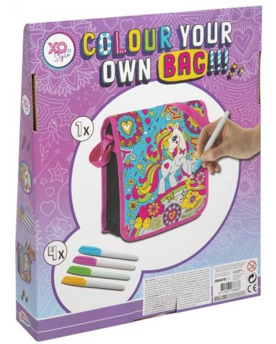 Geantă de colorat Grafix - Pony, cu 4 markere - 2