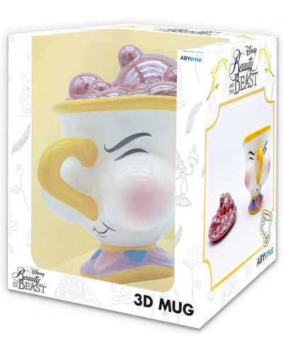 Pahar 3D ABYstyle Disney: The Beauty & the Beast - Chip with bubbles, 350 ml - 6