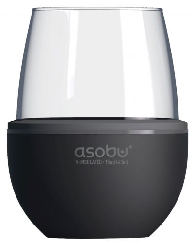 Cupa cu bază termoizolantă Asobu - Wine Kuzie, 440 ml, черна - 1