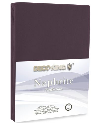 Cearşaf cu elastic DecoKing - Nephrite, 100% bumbac, maro inchis - 4