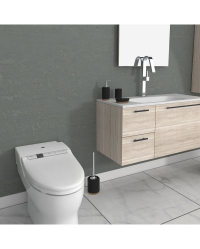 Pensulă de toaletă Inter Ceramic - Sydney, 11,8 x 39,5 cm, negru - 2