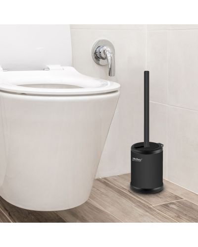 Perie de toaletă Inter Ceramic - 7287B, Anti-Fingerprint, negru mat - 2